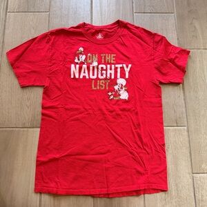 Disney "On The Naughty List" Christmas Holiday T-Shirt